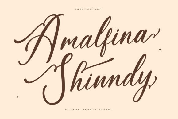 Amalfina Shinndy: A Modern Script Font for Your Brand