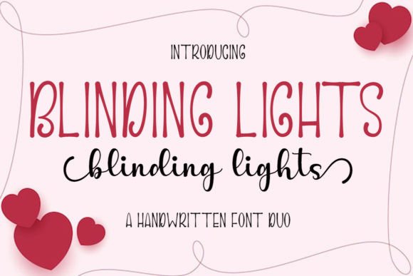 Blinding Lights Duo: A Handwritten Font for Small Business Branding