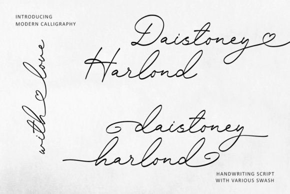 Daistoney Harlond: A Modern Script Font for Makers