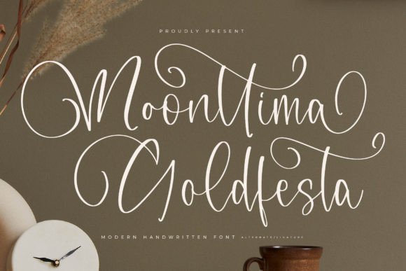 Elevate Your Brand with Moonttima Goldfesta Typeface