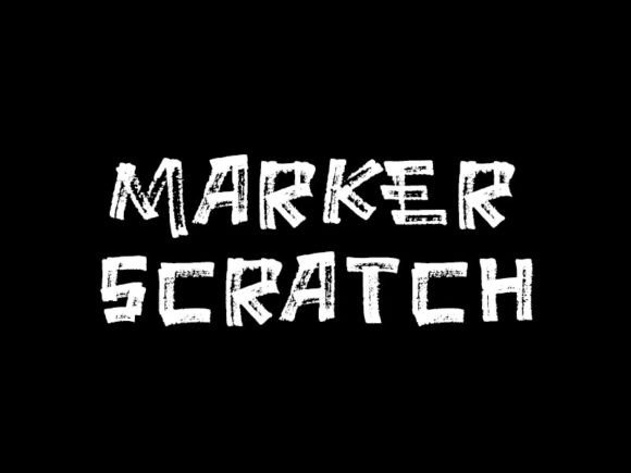 Marker Scratch: A Bold 80s Display Font for Web Headers