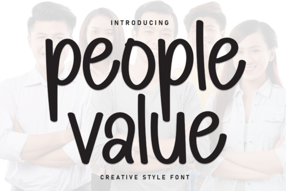 People Value: A Friendly Handwritten Font for Editorial Design