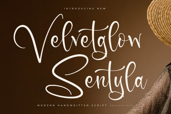 Velvetglow Sentyla: A Luxury Script Font for Web Headers